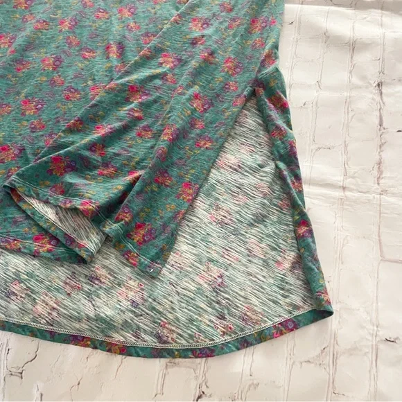 Naturallife Hangout Floral Cotton Midi Dress in Green M Oversized Pockets - Picture 5 of 9